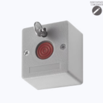 BOTÓN DE PÁNICO CABLEADO / COMPATIBLE CON CUALQUIER PANEL DE ALARMA / LLAVE DE SEGURIDAD / NA/NC / MATERIAL RETARDANTE AL FUEGO (ABS)