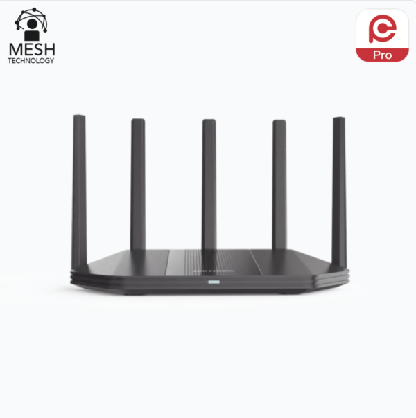 ROUTER INALÁMBRICO / WIFI 6 / HASTA 3000 MBPS / MESH / DOBLE BANDA AC (2.4 GHZ Y 5 GHZ) / 4 PUERTOS 1000 MBPS / 5 ANTENAS OMNIDIRECCIONAL / INTERIOR / BEAMFORMING OPTIMIZADO / ADMINISTRACIÓN GRATUITA DESDE LA NUBE