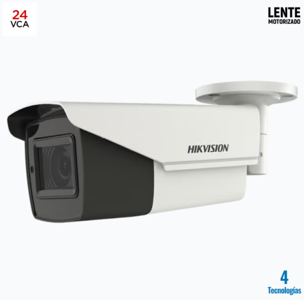 BALA TURBOHD 5 MEGAPIXEL / LENTE MOT. 2.7 A 13.5 MM / 40 MTS IR EXIR / DWDR / TVI-AHD-CVI-CVBS / EXTERIOR IP67 / 12 VCC / 24 VCA
