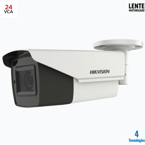 BALA TURBOHD 5 MEGAPIXEL / LENTE MOT. 2.7 A 13.5 MM / 40 MTS IR EXIR / DWDR / TVI-AHD-CVI-CVBS / EXTERIOR IP67 / 12 VCC / 24 VCA