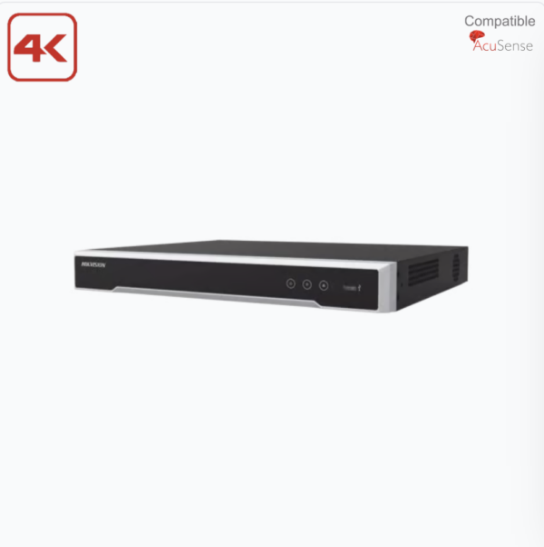 NVR 16 CANALES IP 8 MEGAPIXEL (4K) (COMPATIBLE CON CÁMARAS ACUSENSE) / 2 BAHÍAS DE DISCO DURO / SALIDA DE VÍDEO EN 4K