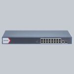 SWITCH GIGABIT POE+ / ADMINISTRABLE / 16 PUERTOS 1000 MBPS POE+ / 1 PUERTO 1000 MBPS DE UPLINK / 1 PUERTO SFP / CONFIGURACIÓN NUBE DESDE HIK-PARTNER PRO / MODO EXTENDIDO HASTA 300 METROS / 230 WATTS