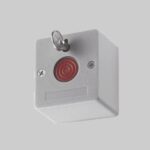 BOTÓN DE PÁNICO CABLEADO / COMPATIBLE CON CUALQUIER PANEL DE ALARMA / LLAVE DE SEGURIDAD / NA/NC / MATERIAL RETARDANTE AL FUEGO (ABS)