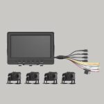 SISTEMA DE MONITOREO LOCAL / 4 CÁMARAS 1080P PARA EXTERIOR (IP68) Y PANTALLA LCD DE 7" A COLOR / MEMORIA MICRO SD DE 64 GB (EXPANDIBLE A 512 GB) / SOPORTA CAMBIO DE CÁMARA AL DAR REVERSA AL VEHICULO / ACCESORIOS DE INSTALACIÓN