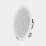 ALTAVOZ MONTAJE EN PLAFÓN ANALOGICO | 6 WATTS | 100 V | REJILLA DE METAL | COLOR BLANCO | USO INTERIOR