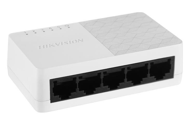 5口左45俯视---副本 SWITCH GIGABIT / NO ADMINISTRABLE DE ESCRITORIO CON 5 PUERTOS 10 / 100 / 1000 MBPS / DISEÑO COMPACTO Y ESTÉTICO - Imagen 1