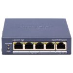 REPETIDOR SWITCH POE GIGABIT / 5 PUERTOS / PRESUPUESTO DE POTENCIA DE 60 W / 4 PUERTOS POE OUT / 1 PUERTO POE IN / IEEE 802.3AF/AT/BT / PROTECCIÓN CONTRA SOBRETENSIONES DE 6 KV / METÁLICO / SIN VENTILADOR
