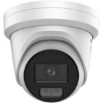 CÁMARA IP DOMO HIKVISION 16 MP, ACUSENSE, IR, WDR 130 dB, DETECCIÓN DE PERSONAS Y VEHÍCULOS, ALARMA SONORA Y LUZ ESTROBOSCÓPICA ROJA/AZUL, IP67.