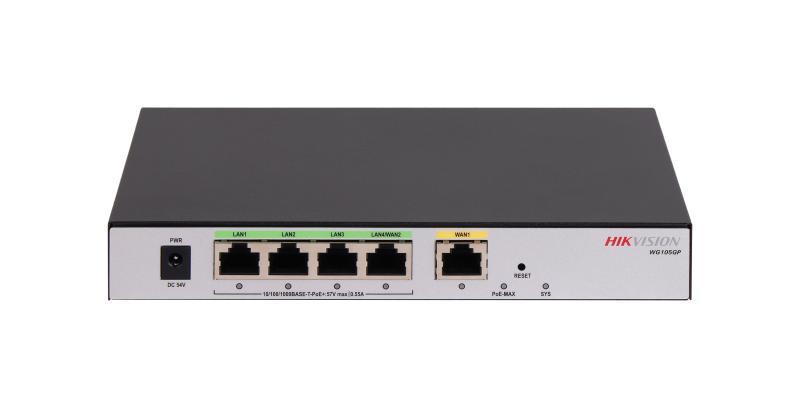 DS-3WG105GP-SI_F_202309 ROUTER POE 5P 60W / 1P WAN GIGABIT / 4P LAN POE GIGABIT CON 1P CONMUTADO LAN/WAN - Imagen 1